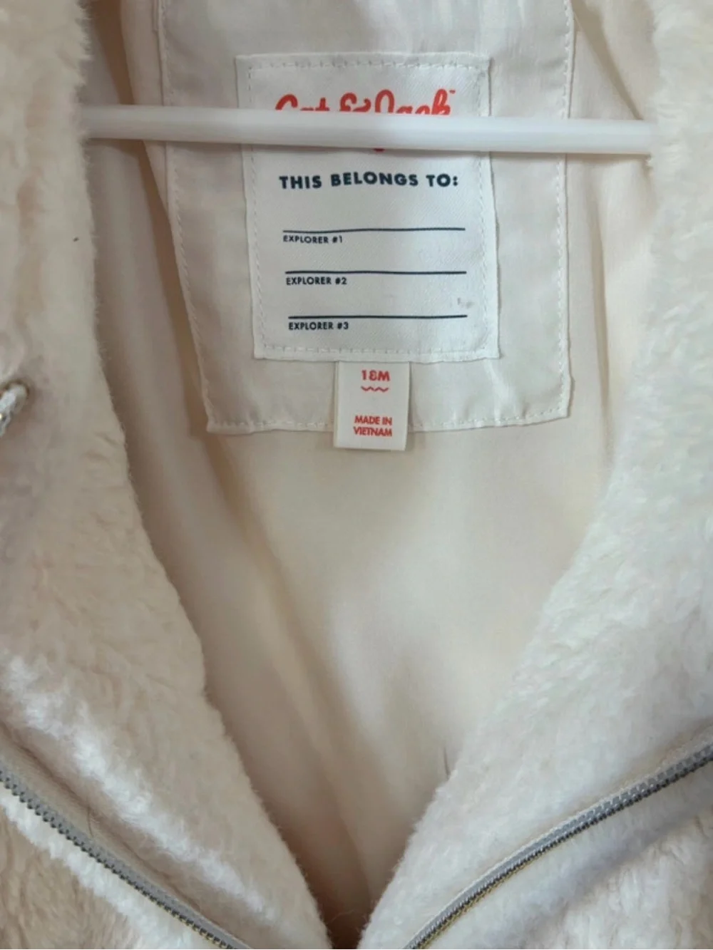Cozy Faux-Shearling Kids Jacket in Cream